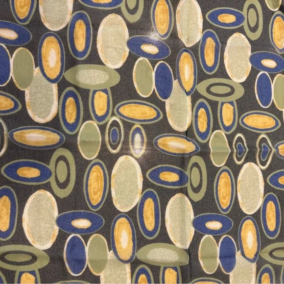 NWT Elaine Gold Elegant Abstract Geometric Multicolor Scarf - Picture 5 of 6